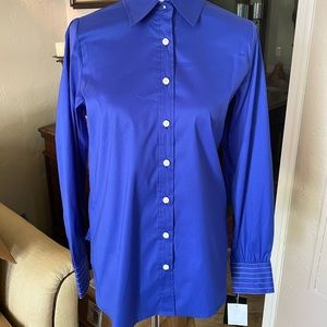 Bright blue blouse